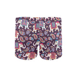 Elephant indian style ornament pattern Men's Swimming Trunks