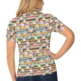 Sun Glasses Pattern Print Design 02 Women's All Over Print Polo Shirt