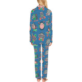 Darts Pattern Print Design 02 Women's Long Pajama Set