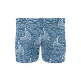 Hand drawn sailboat pattern Men's Swimming Trunks