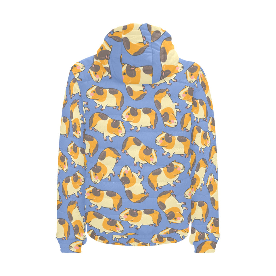Guinea Pig Pattern Print Design 02 Men's Padded Hooded Jacket
