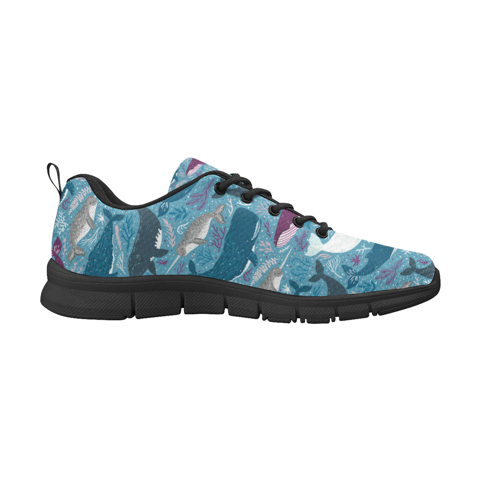 Whale design pattern Women's Sneaker Shoes