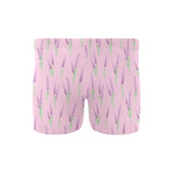 Lavender pattern pink background Men's Swimming Trunks