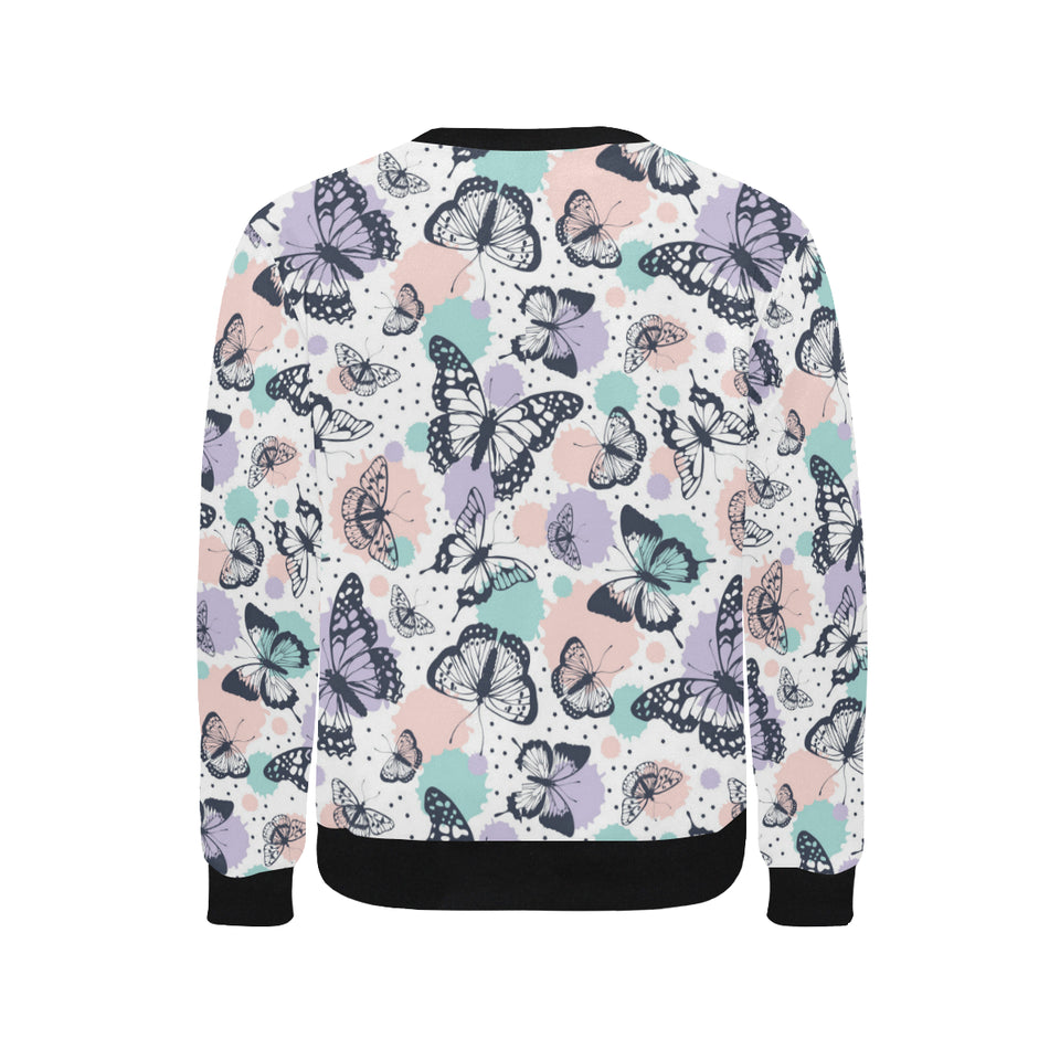 Butterfly pattern Men's Crew Neck Sweatshirt