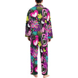 heart dot wave star creative design pattern Men's Long Pajama Set