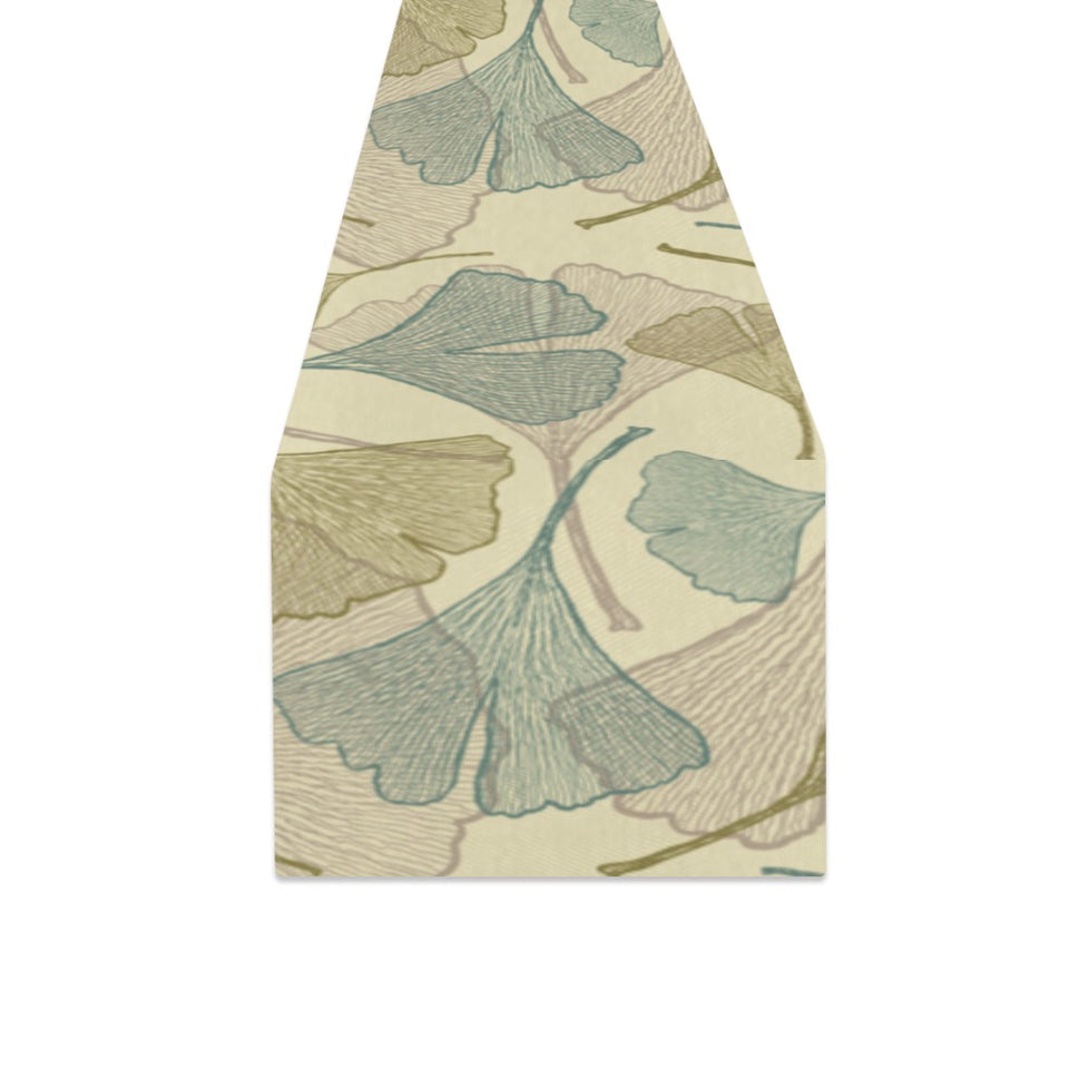 Ginkgo leaves design pattern Table Runner