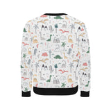 Cute cartoon dinosaurs tree pattern Men's Crew Neck Sweatshirt