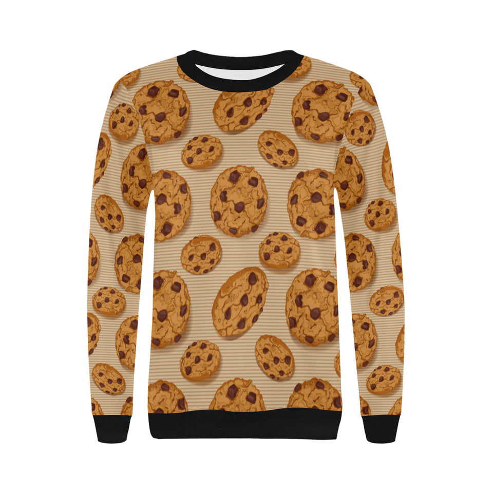 Cookie pattern Women's Crew Neck Sweatshirt