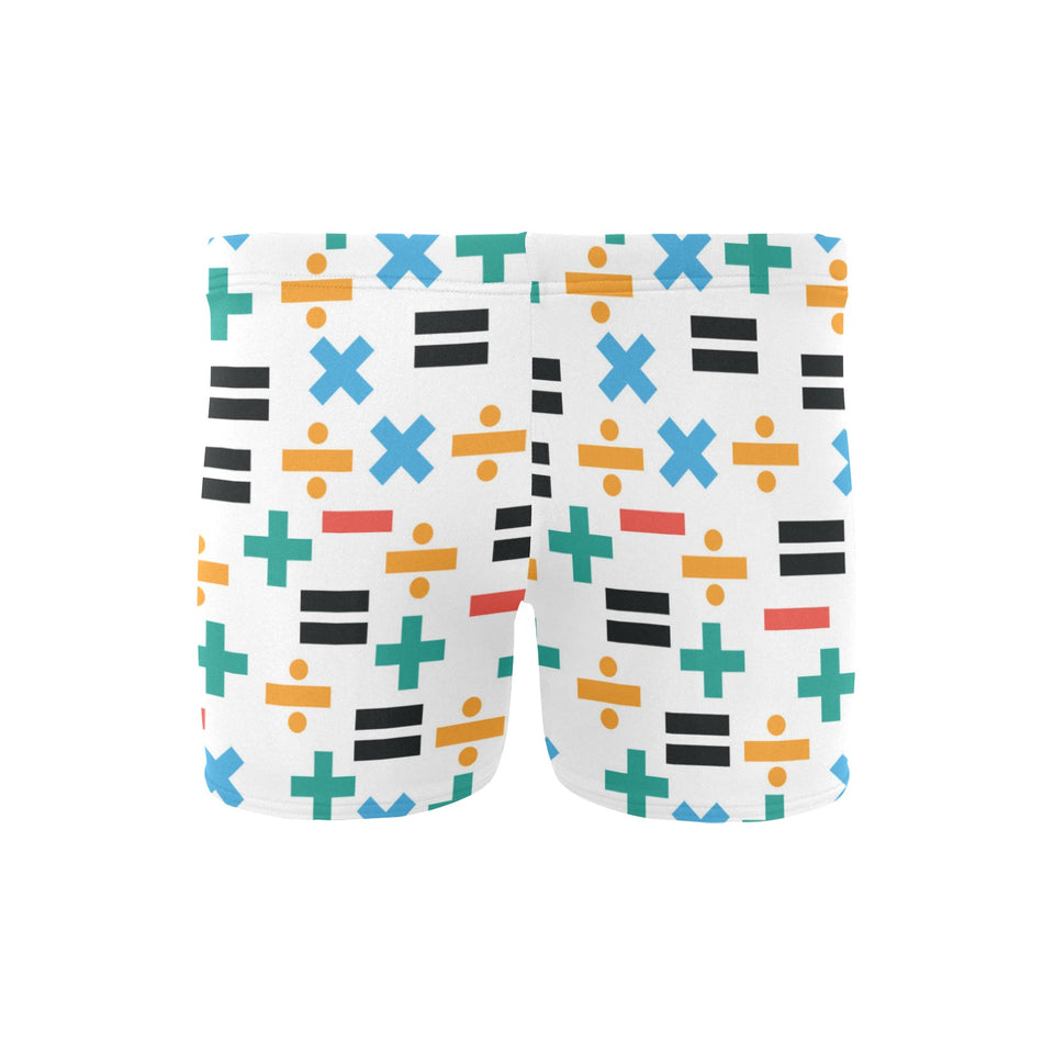 Math Pattern Print Design 05 Men's Swimming Trunks