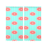 Grapefruit green background Gauze Curtain