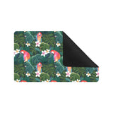 Parrot Palm tree leaves flower hibiscus pattern Doormat