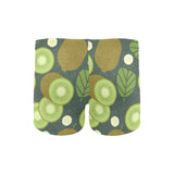 Whole sliced kiwi leave and flower Men's Swimming Trunks