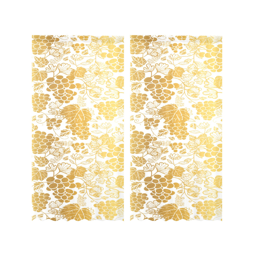 Gold grape pattern Gauze Curtain