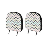 zigzag chevron paint pattern Car Headrest Cover