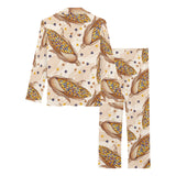 Corn Pattern Print Design 03 Women's Long Pajama Set