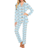 Swordfish Pattern Print Design 01 Women's Long Pajama Set
