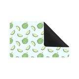 Durian pattern blue background Doormat