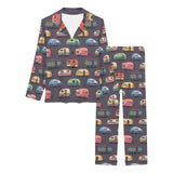 Camper Van Pattern Print Design 02 Women's Long Pajama Set