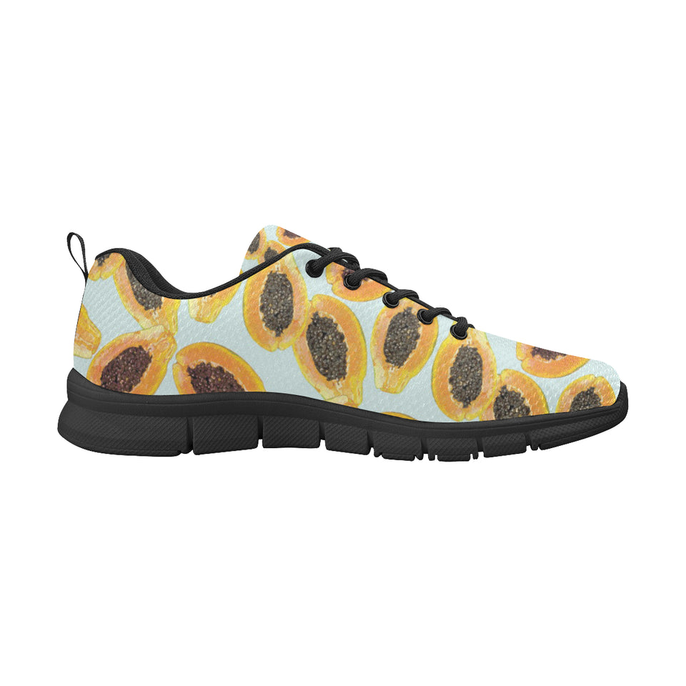 Watercolor papaya pattern Women's Sneaker Shoes