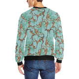 Monkey Palm tree background Men's Crew Neck Sweatshirt