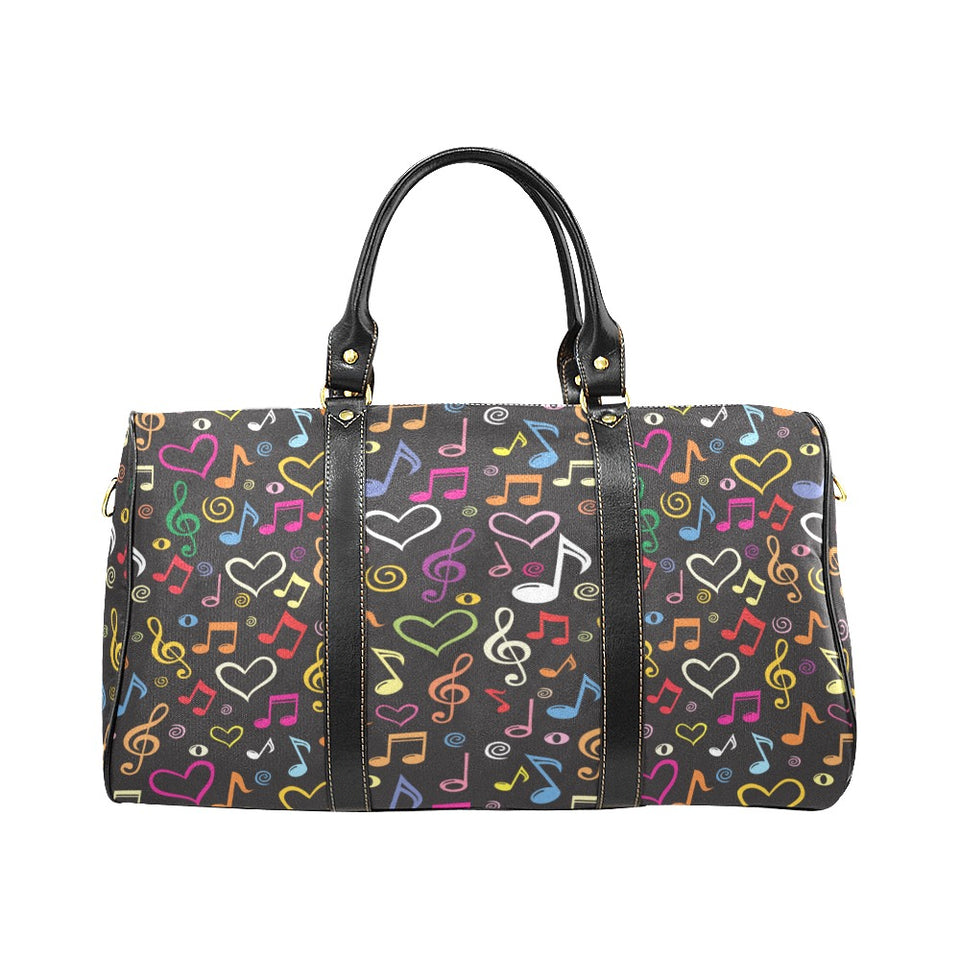 Music Notes Pattern Print Design 02 Travel Bag