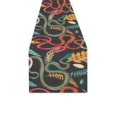 Colorful snake plant pattern Table Runner
