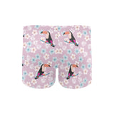 Beautiful toucan flower leaves Men's Swimming Trunks