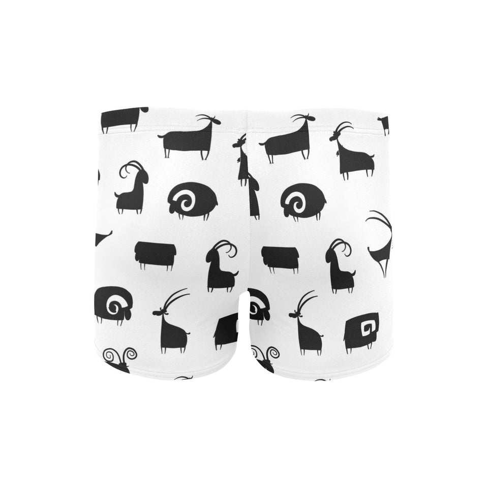 Goat ram pattern Men's Swimming Trunks