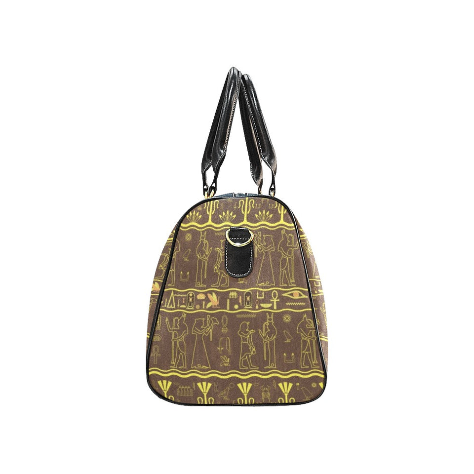 Egypt Hieroglyphics Pattern Print Design 03 Travel Bag