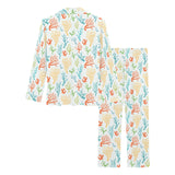 Coral Reef Pattern Print Design 02 Women's Long Pajama Set