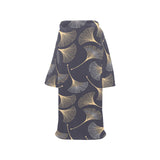 Gold ginkgo leaves Blanket Robe with Sleeves