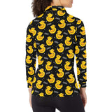 Duck Pattern Print Design 05 Women's Long Sleeve Polo Shirt