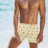 oranges leaves pattern Men's Swimming Trunks