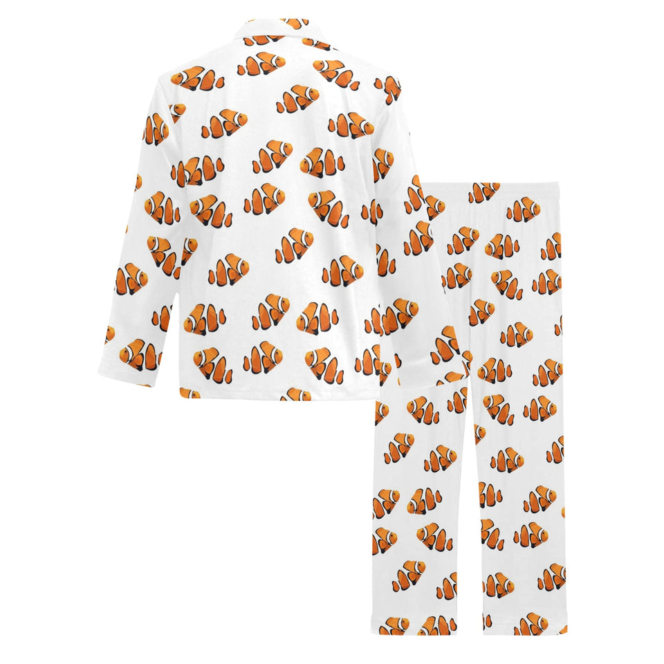 Clown Fish Pattern Print Design 03 Men's Long Pajama Set
