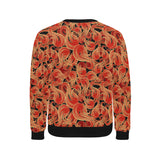 Fire flame pattern Men's Crew Neck Sweatshirt