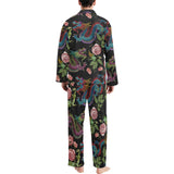 Dragons flower pattern Men's Long Pajama Set