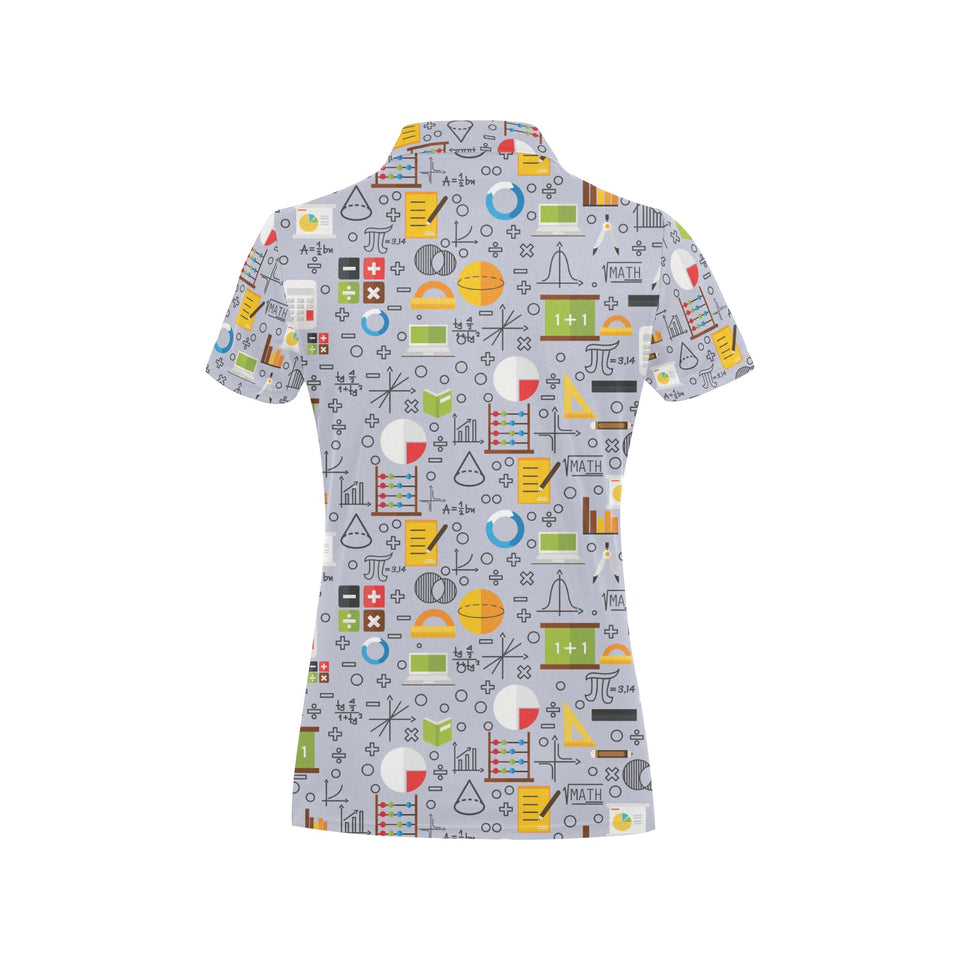 Math Pattern Print Design 04 Women's All Over Print Polo Shirt