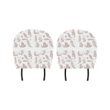 Cute sea otters pattern Car Headrest Cover