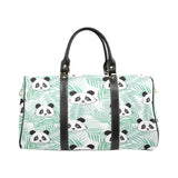 Panda pattern tropical leaves background Travel Bag
