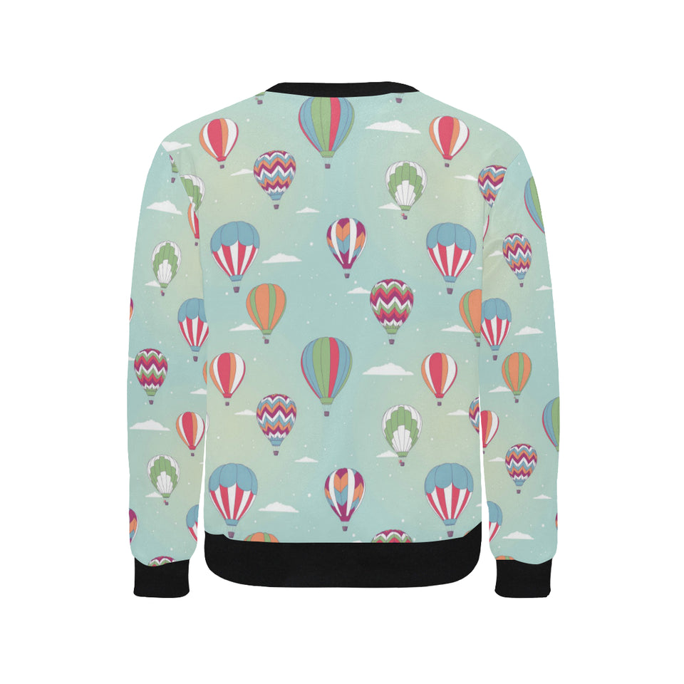 Hot Air Balloon design Pattern Men's Crew Neck Sweatshirt