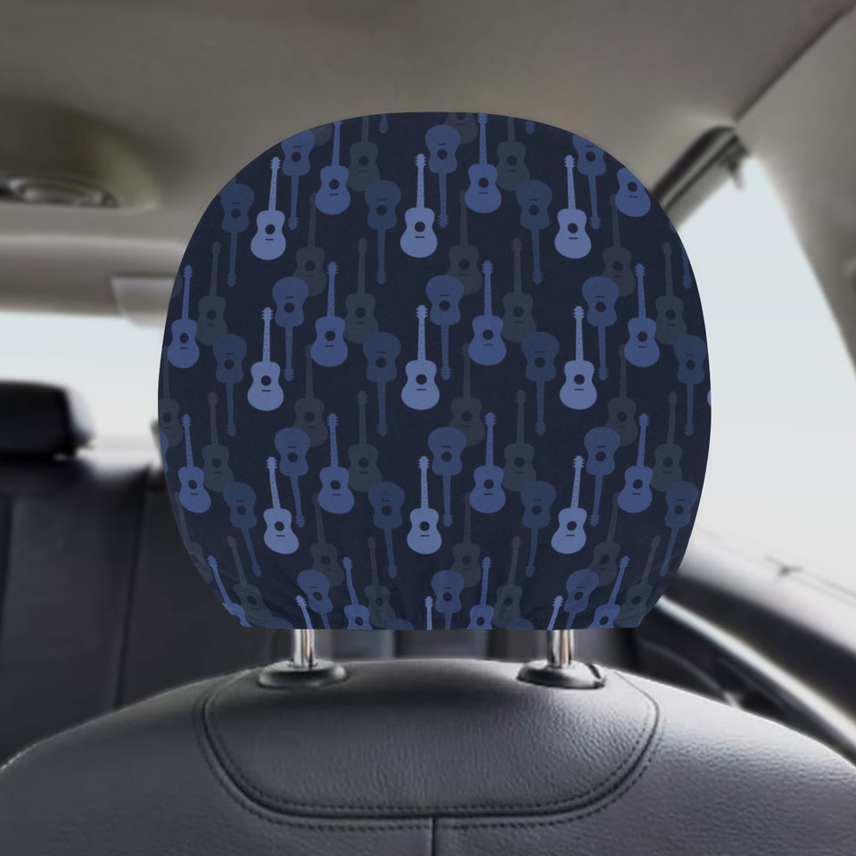Blue Theme guitar pattern Car Headrest Cover