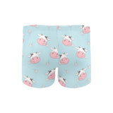 Cute cow flower pattern Men's Swimming Trunks