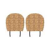 Egypt Hieroglyphics Pattern Print Design 02 Car Headrest Cover
