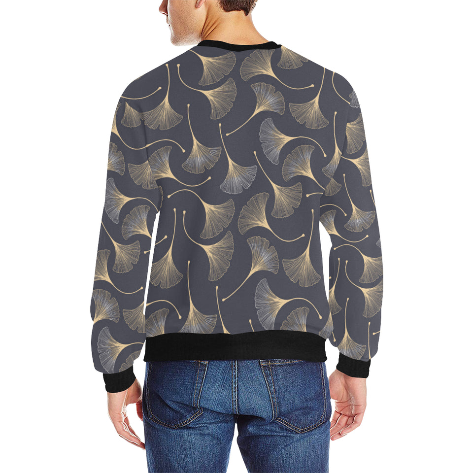 Gold ginkgo leaves Men's Crew Neck Sweatshirt