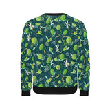 Lime ice flower pattern Men's Crew Neck Sweatshirt