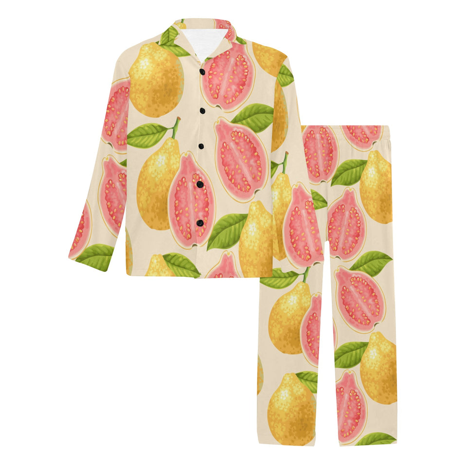 Beautiful guava pattern Men's Long Pajama Set