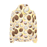 Coconut Pattern Print Design 05 Men's Padded Hooded Jacket