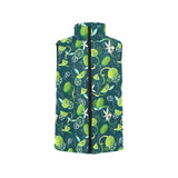 Lime ice flower pattern Men's Padded Vest