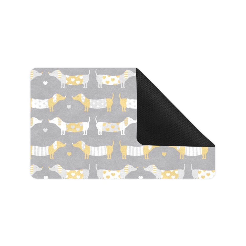 Cute dachshund dog pattern Doormat
