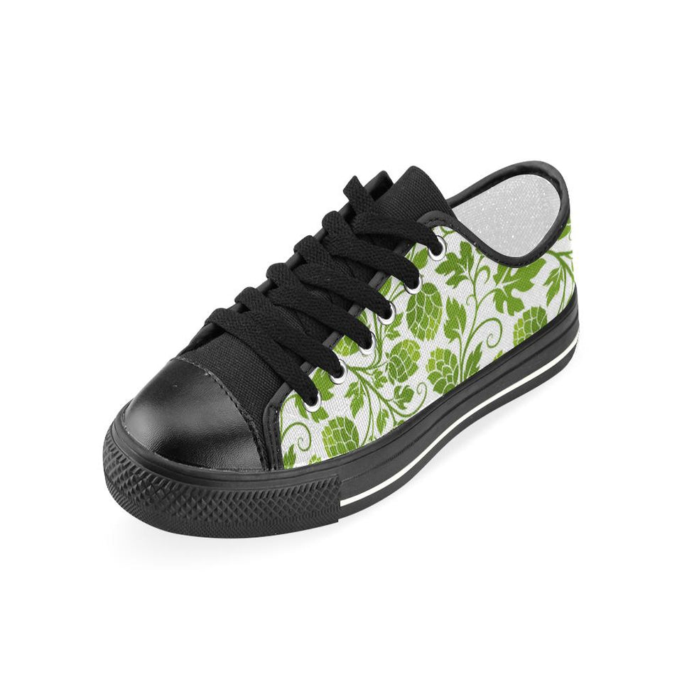 Hop design pattern Kids' Boys' Girls' Low Top Canvas Shoes Black
